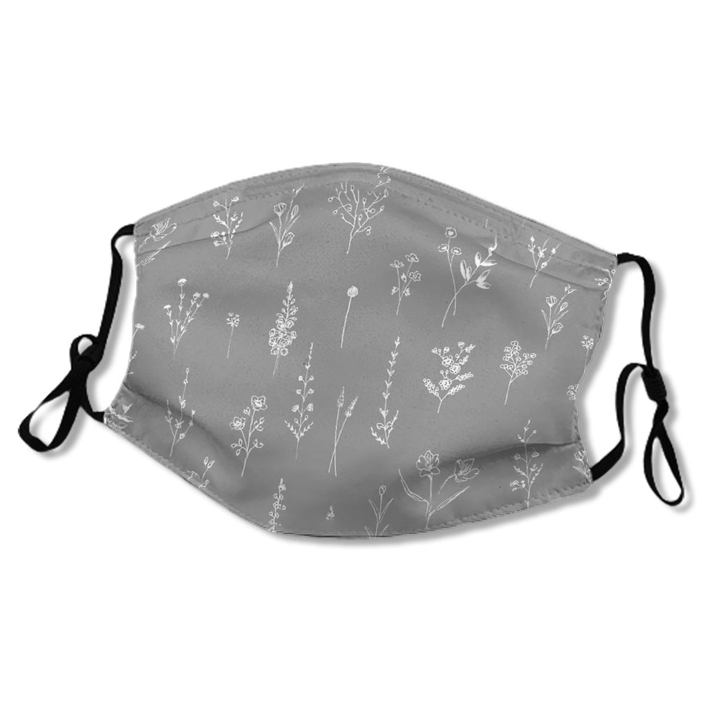 Gray Wildflowers Pattern No.JBL924