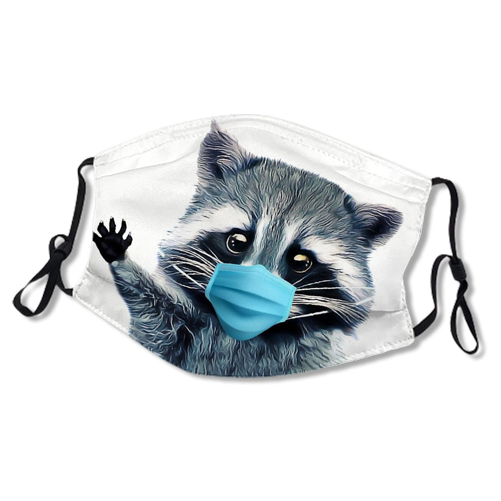 Funny Raccoon Printed Mask No.JGJKWJ