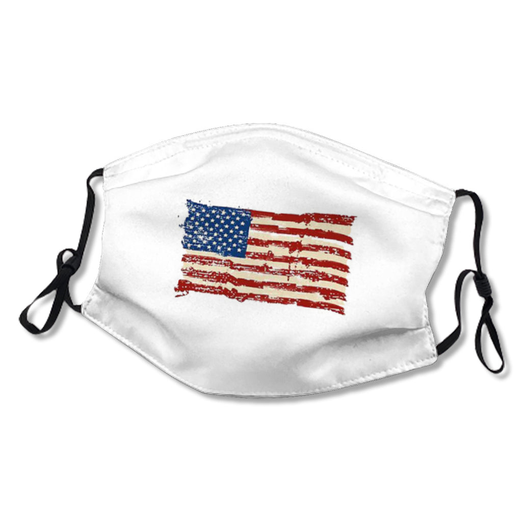 Adjustable ear straps, washable, internal nose clip, American flag mask No.JM22EZ