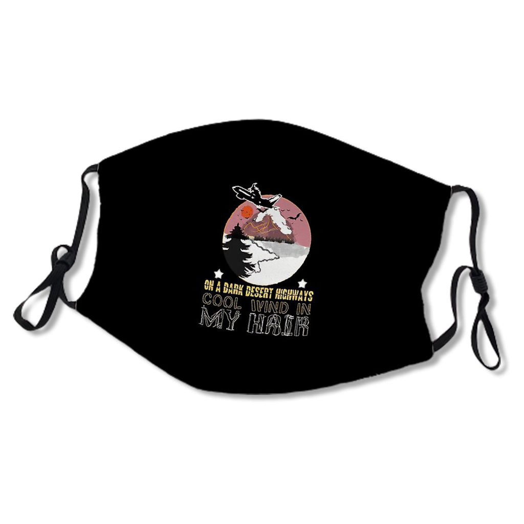 Witch Riding Brooms On A Dark Desert Highways Halloween Mask No.Jqhf49