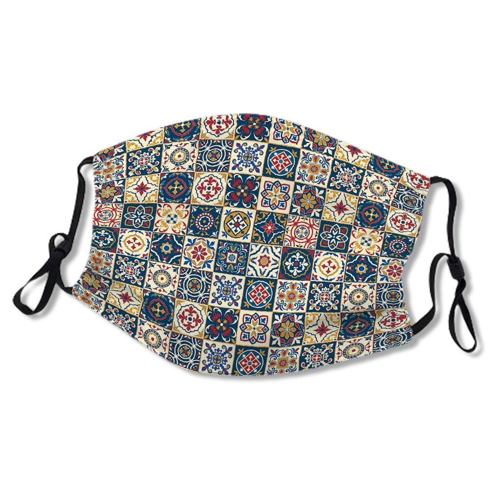 Moroccan Tiles Pattern Mask No.JXLVQ5