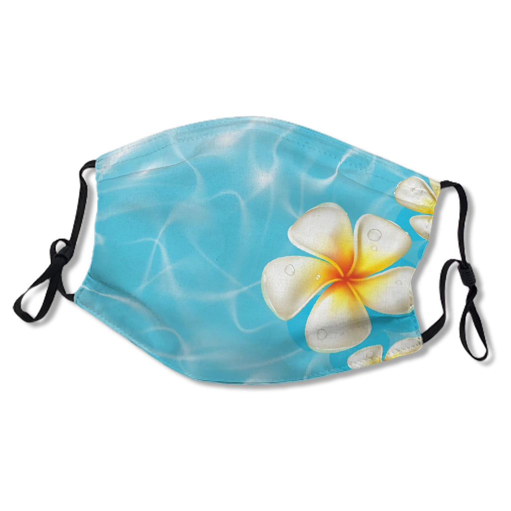 Hawaiian Plumeria Flowers Face Facemask for Social Distancing  Coronavirus Pandemic No.K7BXHU