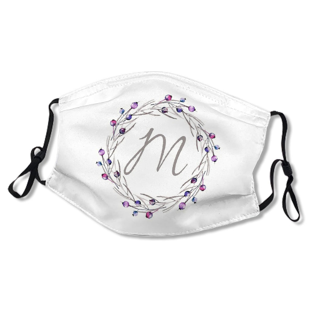 Monogram Letter M Watercolor Design Mask No.KA2RTF