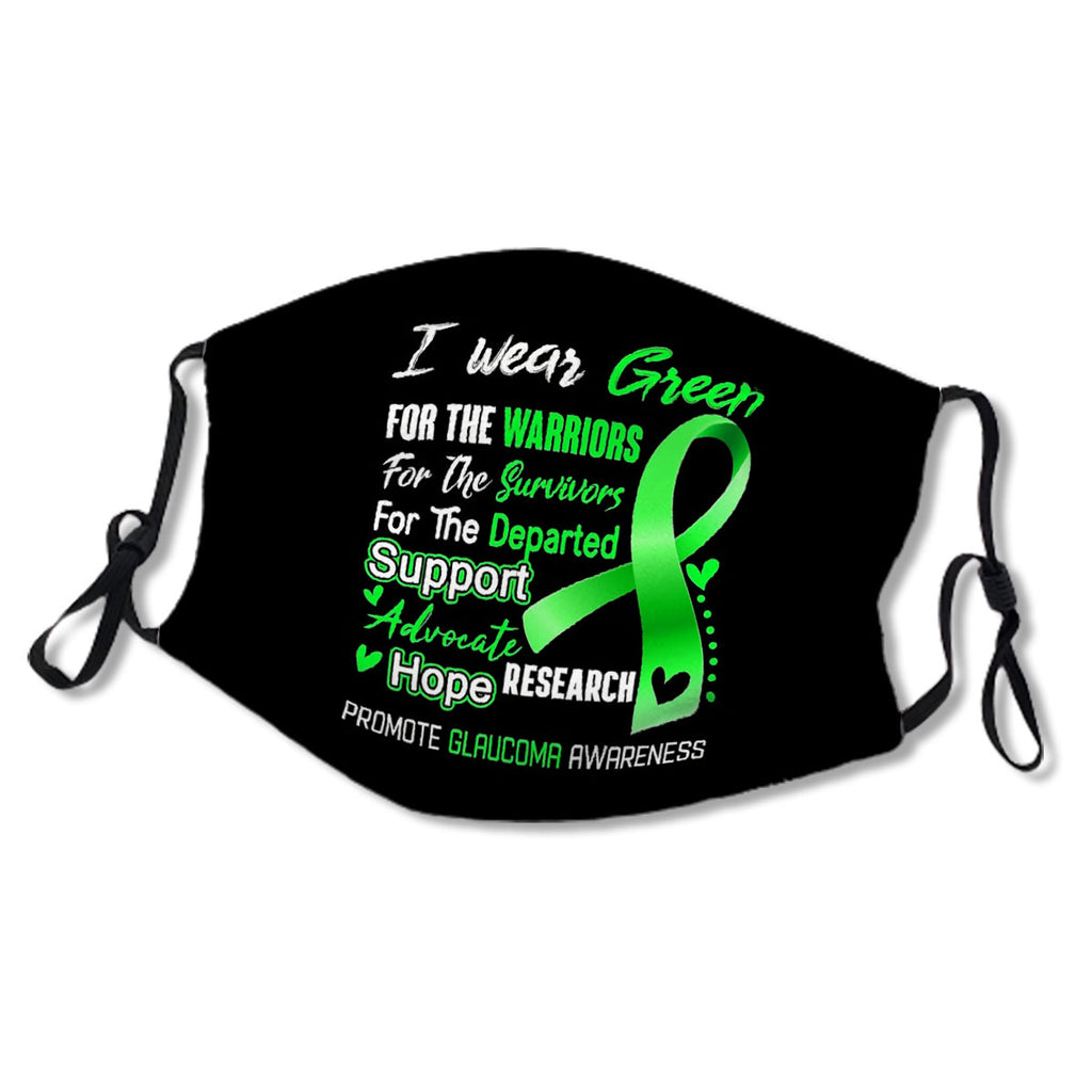 I Wear Green For The Warriors Support Glaucoma Awareness No.KFH7NG