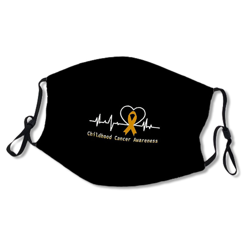 Heartbeat childhood cancer awareness With Gold Ribbon / childhood cancer Gift No.KMYQK5