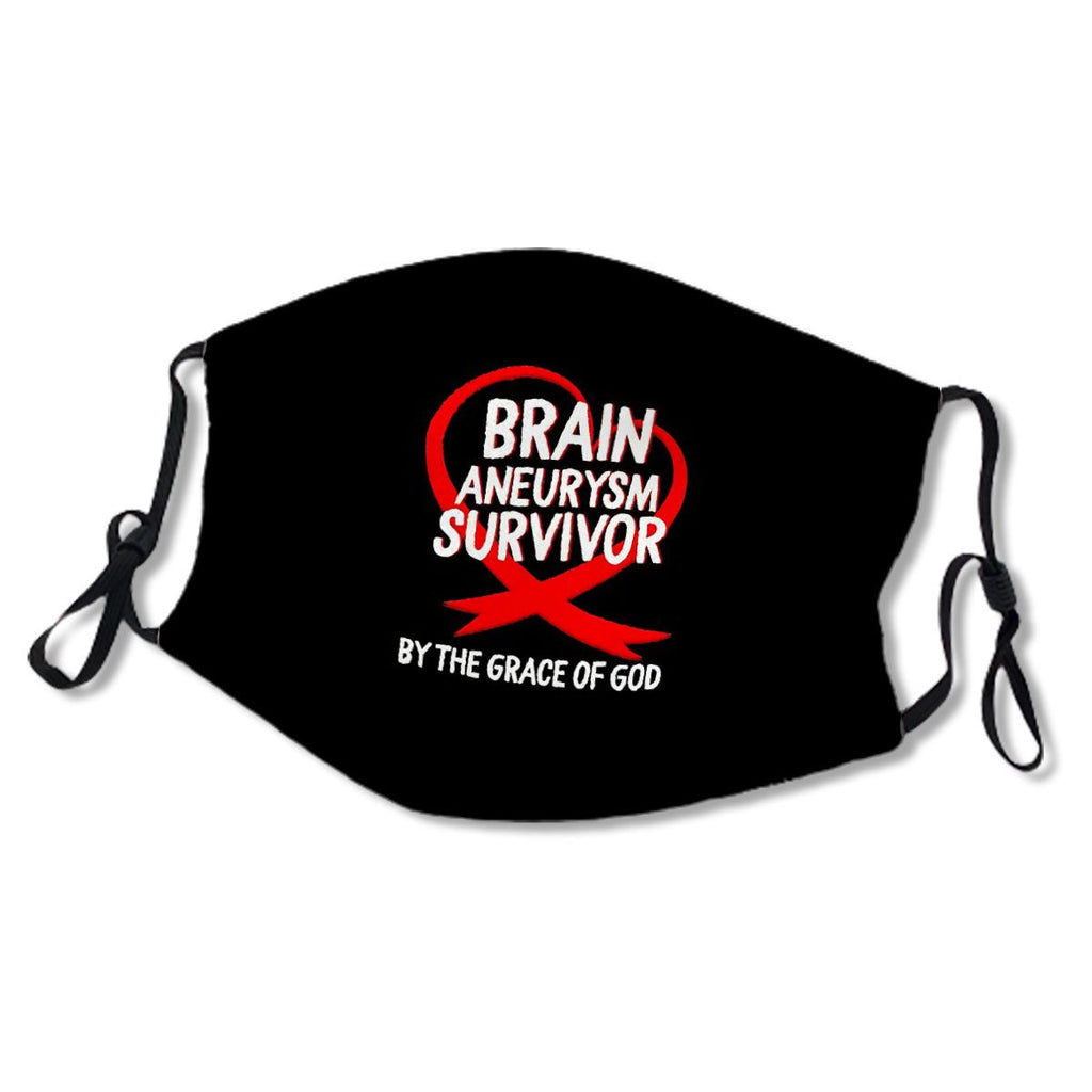 Brain Aneurysm Survivor By The Grace Of God Awareness Strong Warrior Red Ribbon Gift No.KO684V