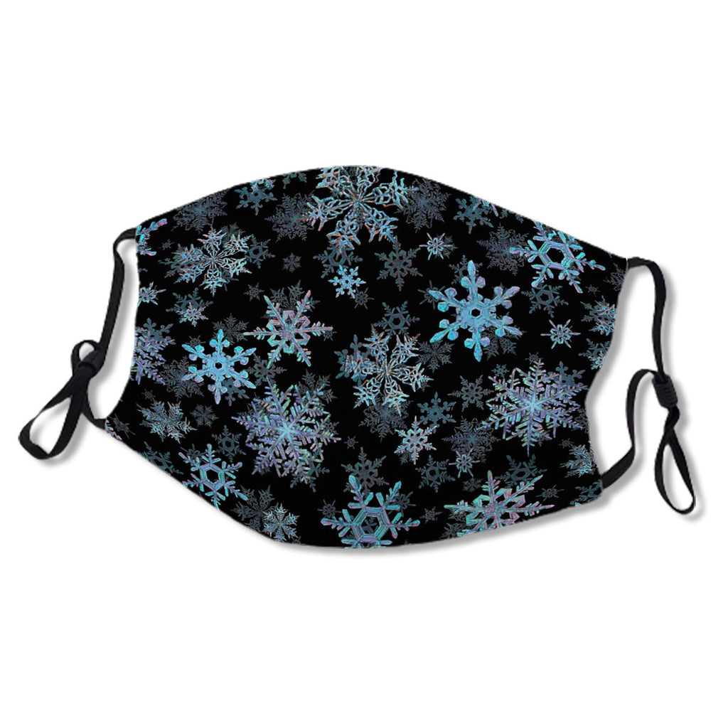 Embroidered Snowflakes on dark No.KW8PBU