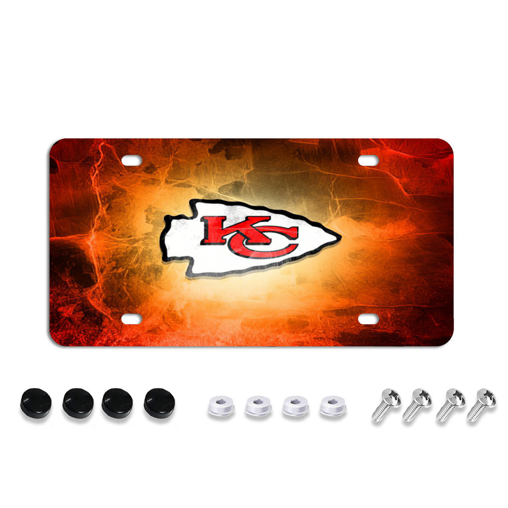 License Plate Covers, Unbreakable Tag Cover to Protect Your Car Front and Rear Plates, Fits All Standard US Plates, Screws Included No.KWRGFK