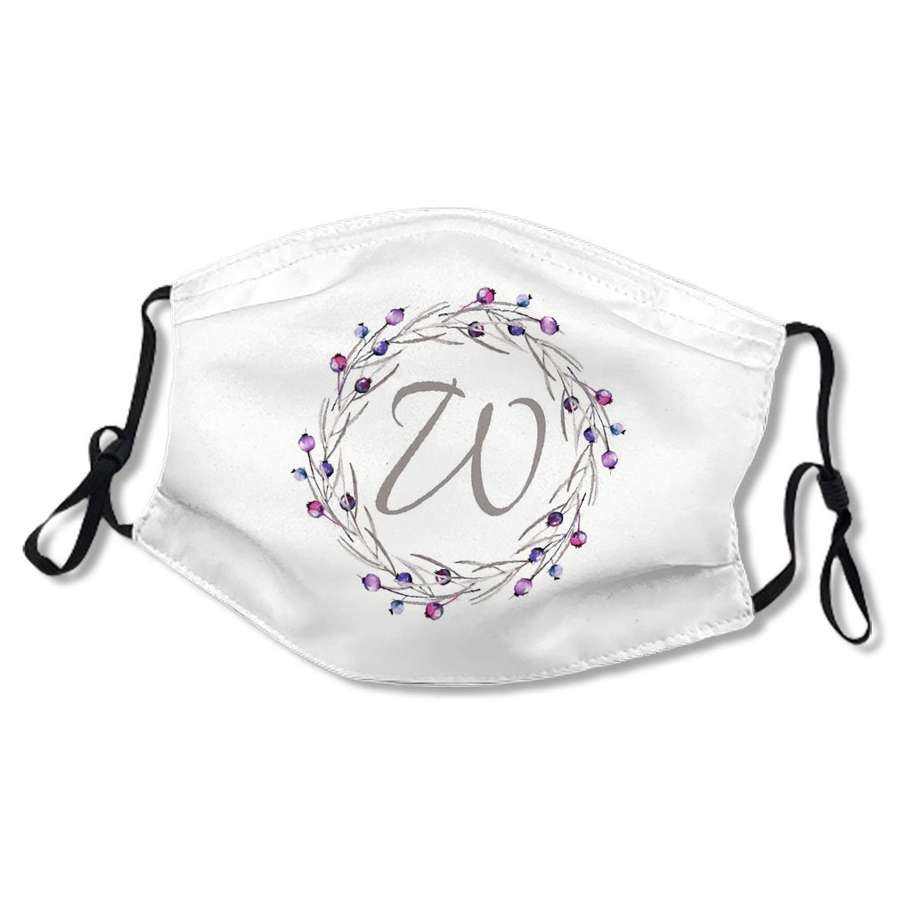 Monogram Letter W Watercolor Design Mask No.L5Q4PW