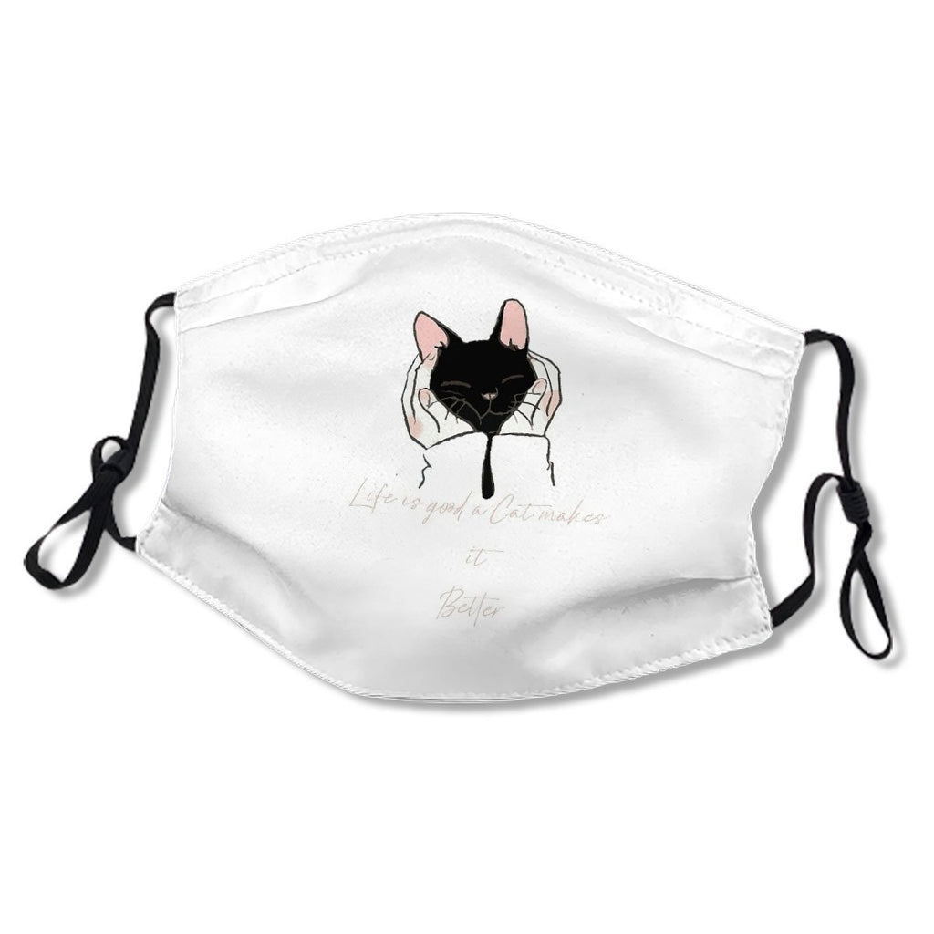 life is good a cat makes it better Kid/Adult Mask No.L6HG3B