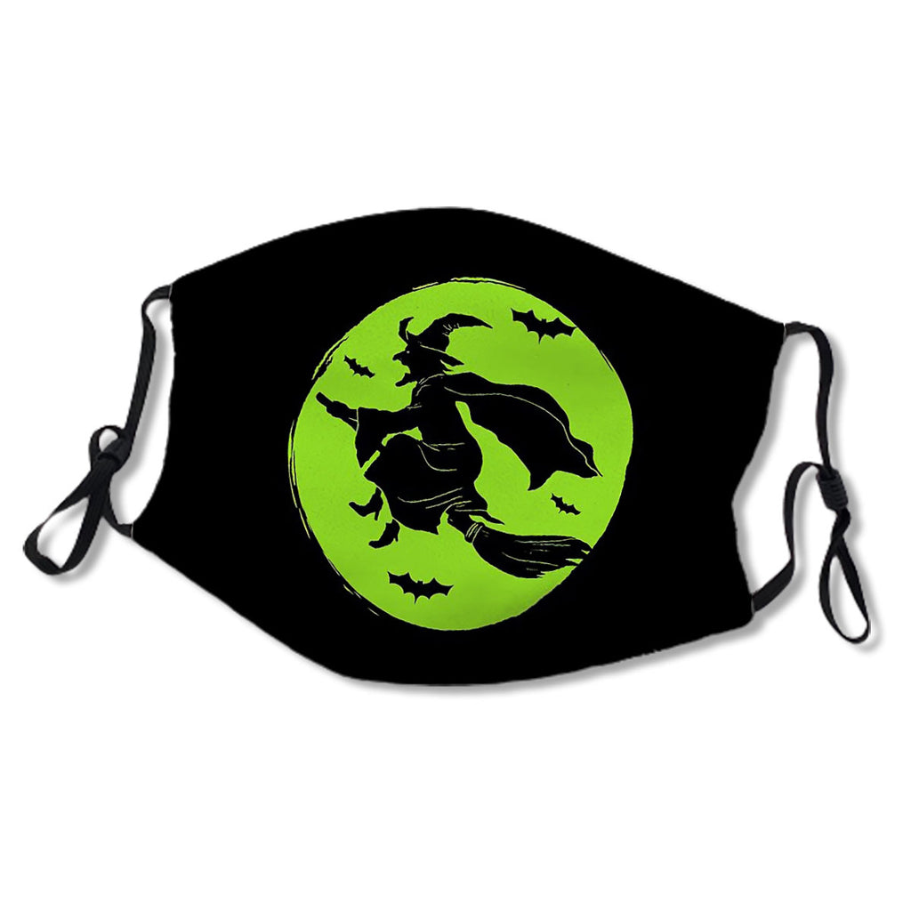Witch Riding Brooms On A Dark Desert Highways Halloween Mask No.Lfm6E8