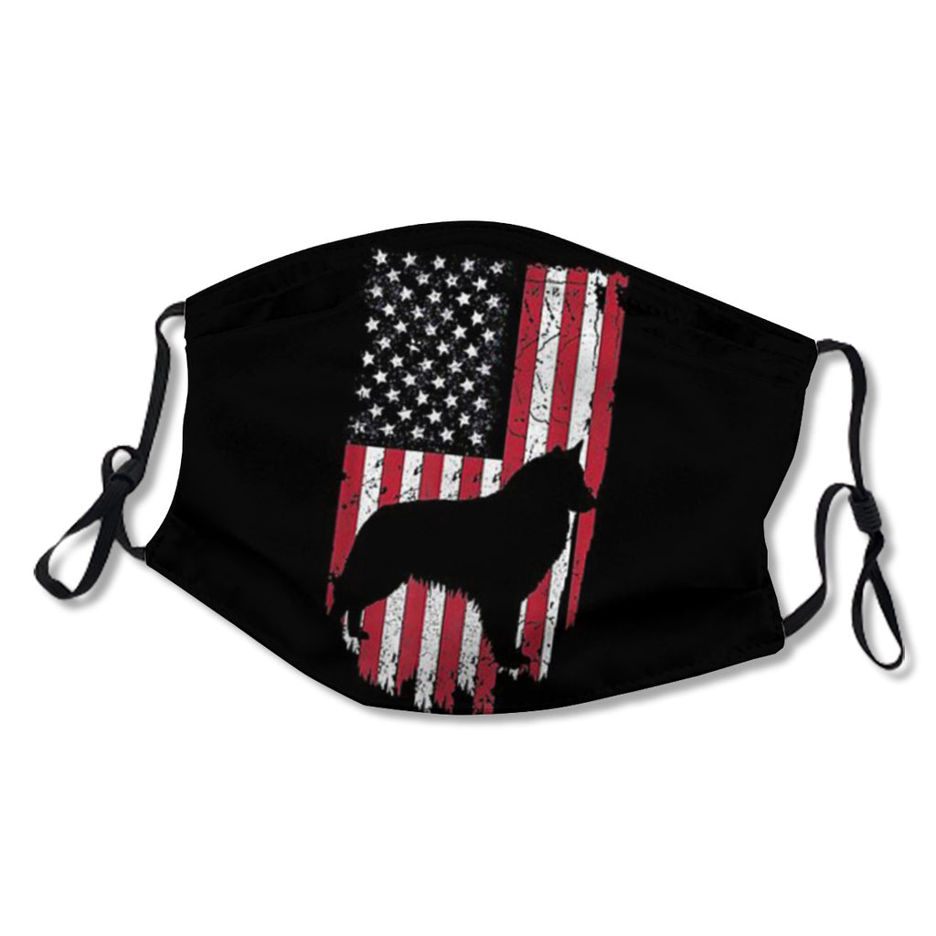 Adjustable ear straps, washable, internal nose clip, American flag mask No.LGJK63