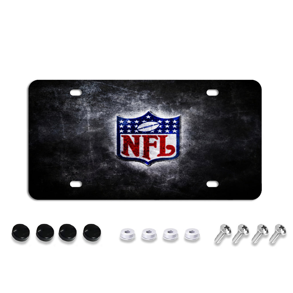 License Plate Covers, Unbreakable Tag Cover to Protect Your Car Front and Rear Plates, Fits All Standard US Plates, Screws Included No.LJMLHT