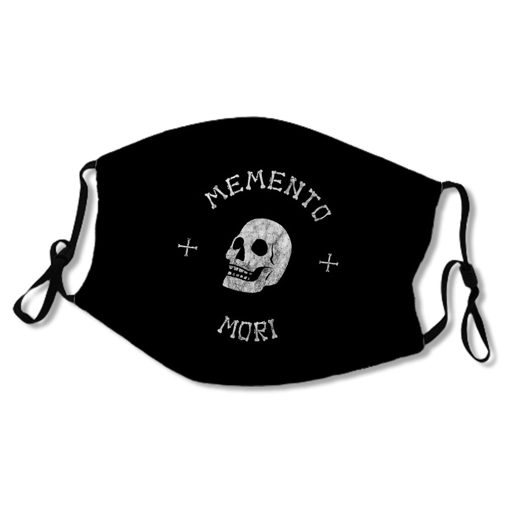 Memento Mori - Latin Phrase - Distressed White Edition Mask No.LM7VZP