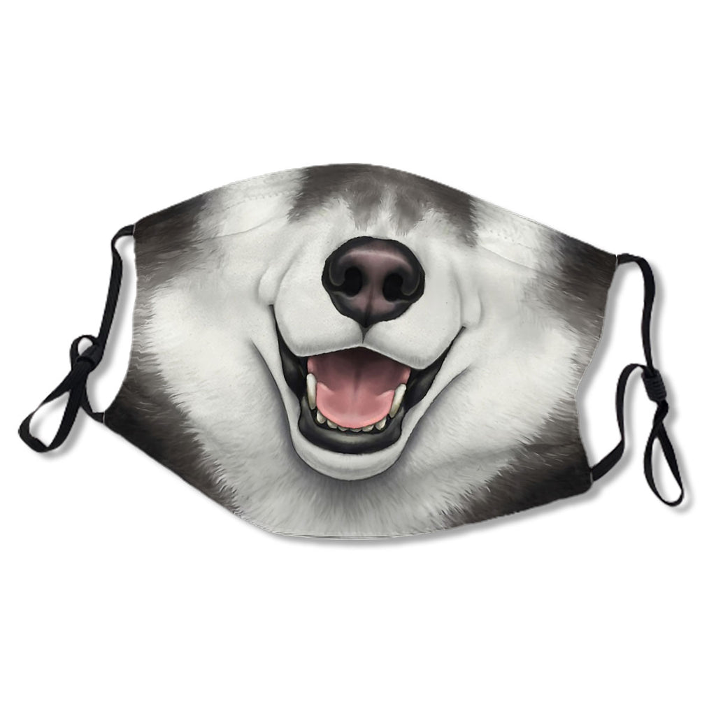 Black & White Husky Face Mask No.LNNOWI