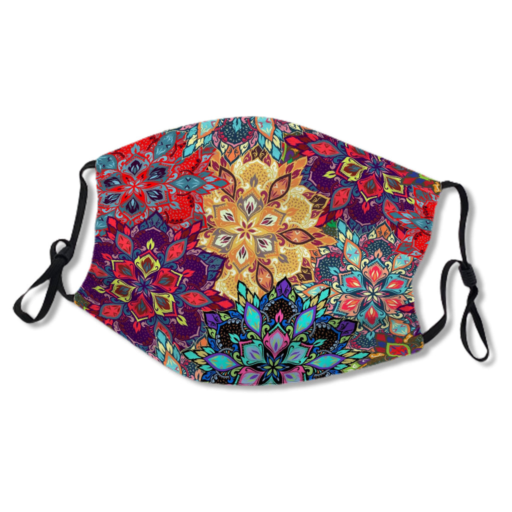 Boho Flower Pattern Mask No.LOZPFX