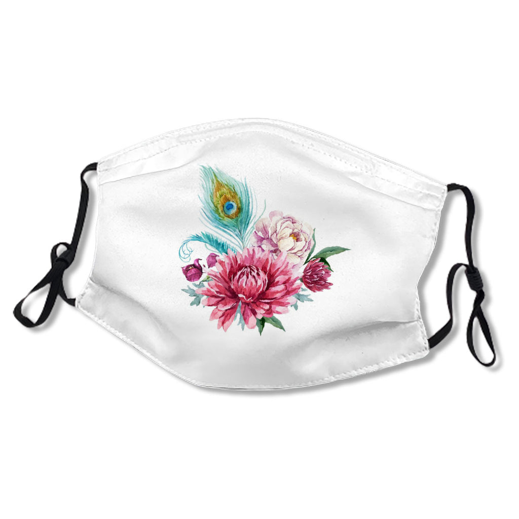 Watercolor Floral Composition Mask No.M727SQ