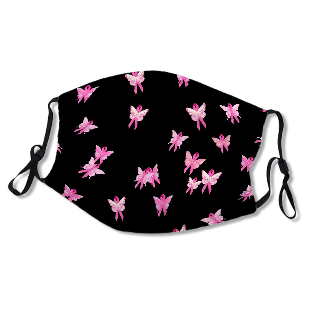 Pink breast cancer ribbon and butterflies NO. M74ARK