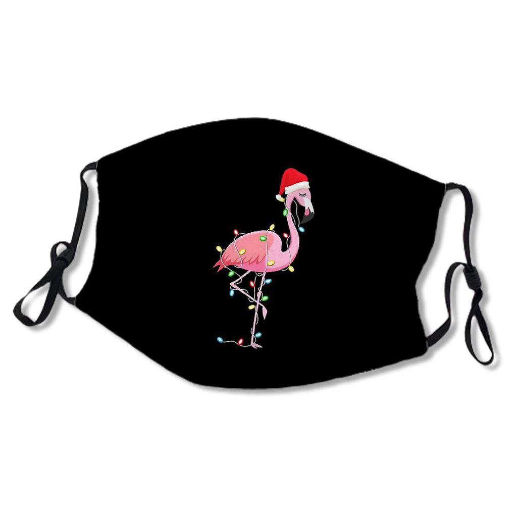 Christmas Lights Flamingo Lover Funny Xmas Gift For Men And Women, Halloween day, Thanksgiving day, Christmas day Mask No.MKMNDE