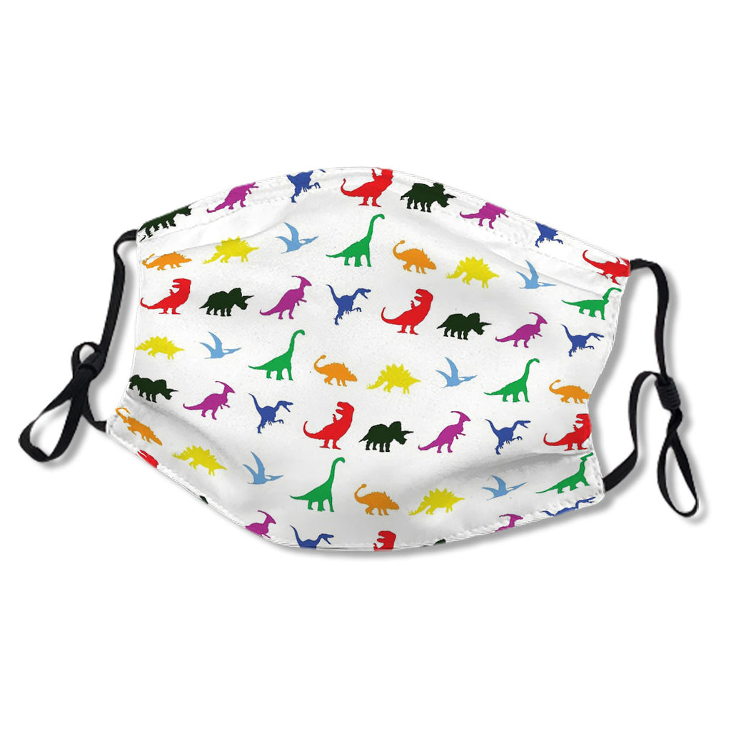 Colourful Dinosaurs Pattern Mask No.MOITNU