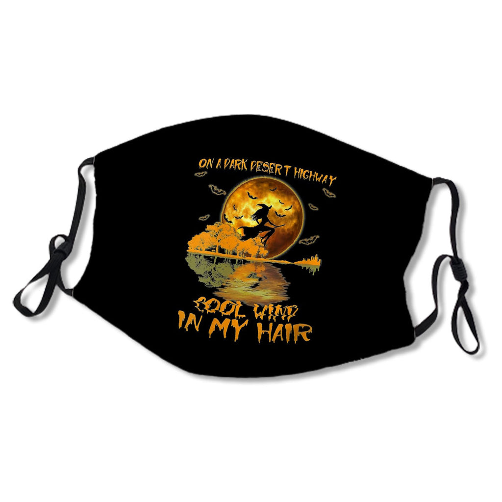 Witch Riding Brooms On A Dark Desert Highways Halloween Mask No.Msxfse