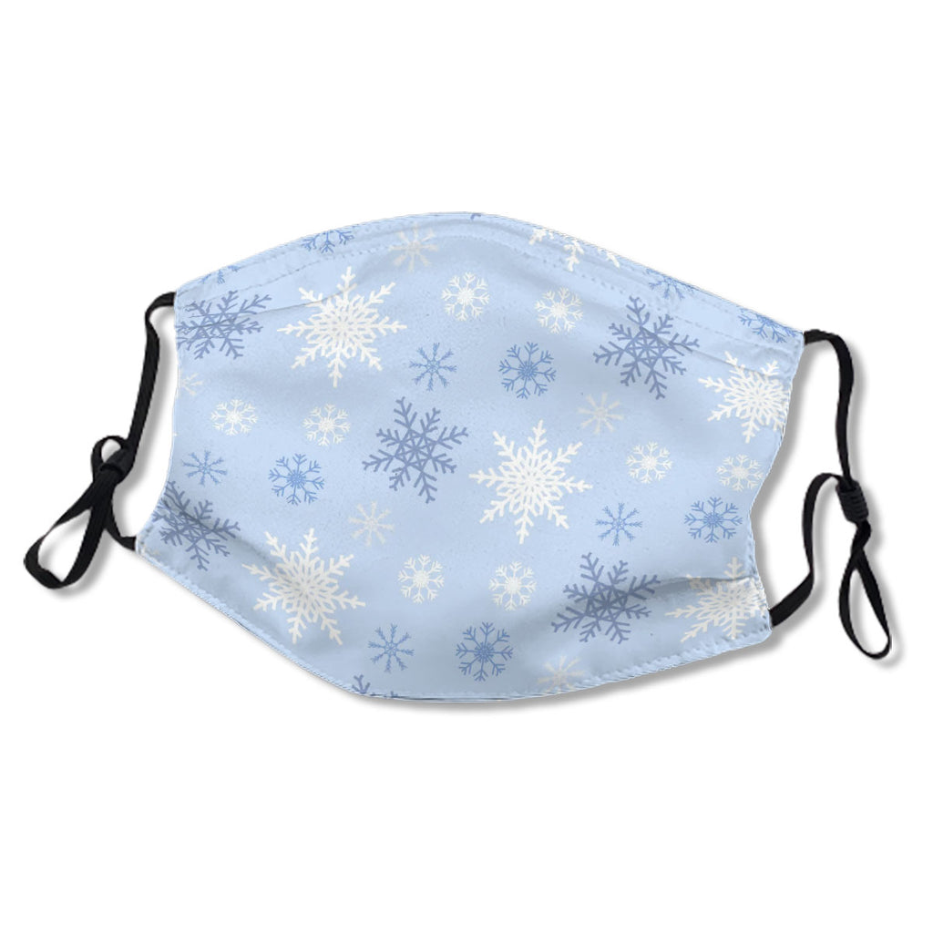 Snowflake Seamless Pattern Blue Background No.MWNPAL