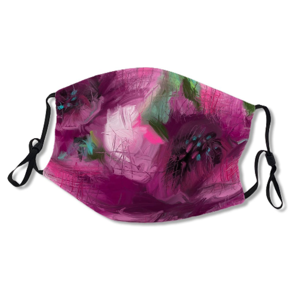 Deep Pink Peony Meadow Mask No.MWOQKL