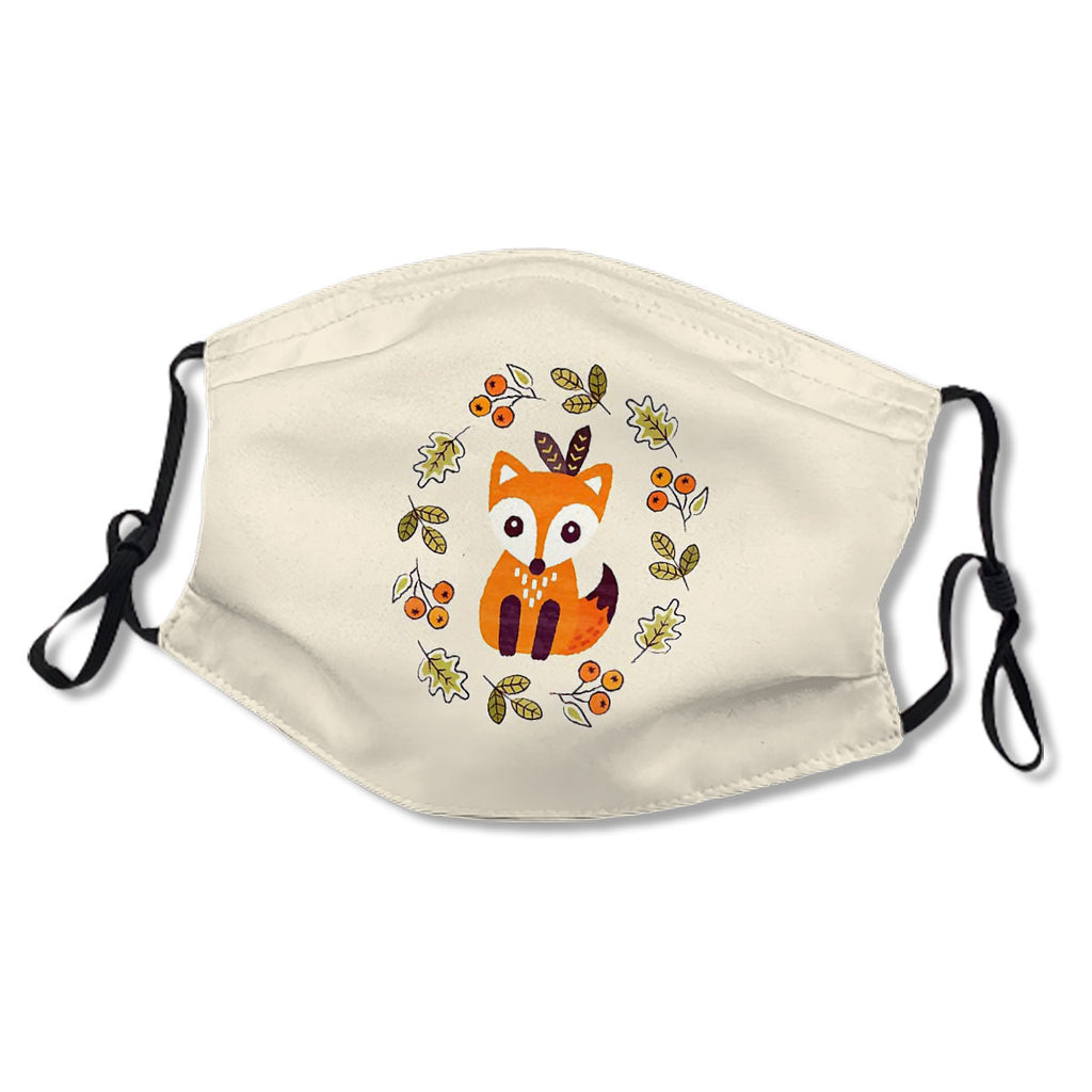 Little Fox with Autumn Berries Mask No.N22FWV