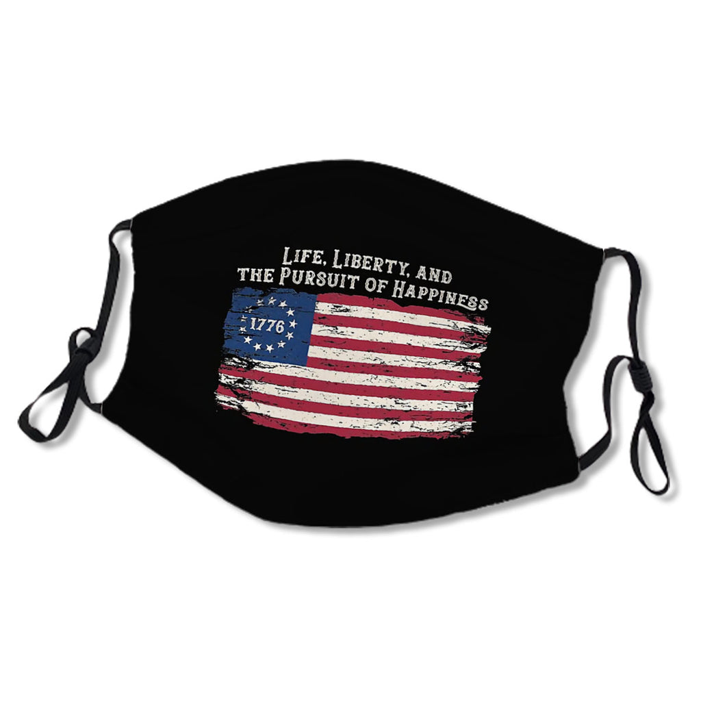 Life Liberty and the Pursuit of Happiness Betsy Ross Flag First American Flag design 4th of July constitution quote No.N2C8L8