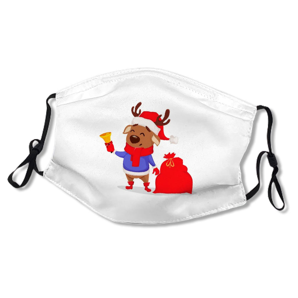 Merry Christmas Cute Deer Wearing Santa Claus Hat No.N4NKS8