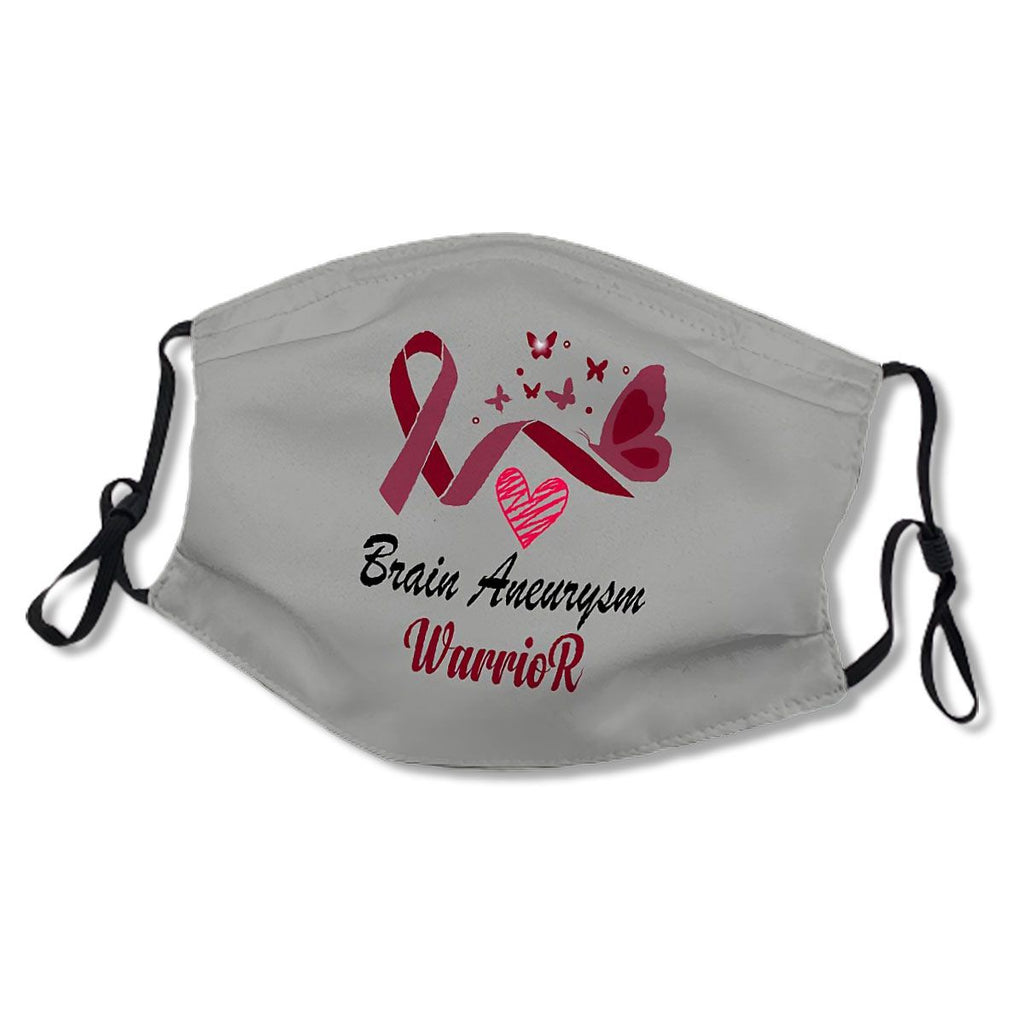 Brain Aneurysm Warrior With burgundy Ribbon And butterflies / Brain Aneurysm Awareness Gift No.N4WMNA