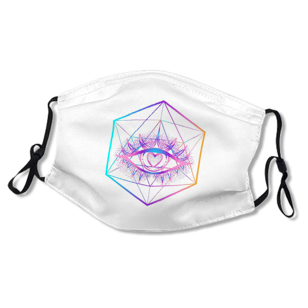 Rainbow Gradient Tattoo Flash Eye Providence Mask No.N6XPYS