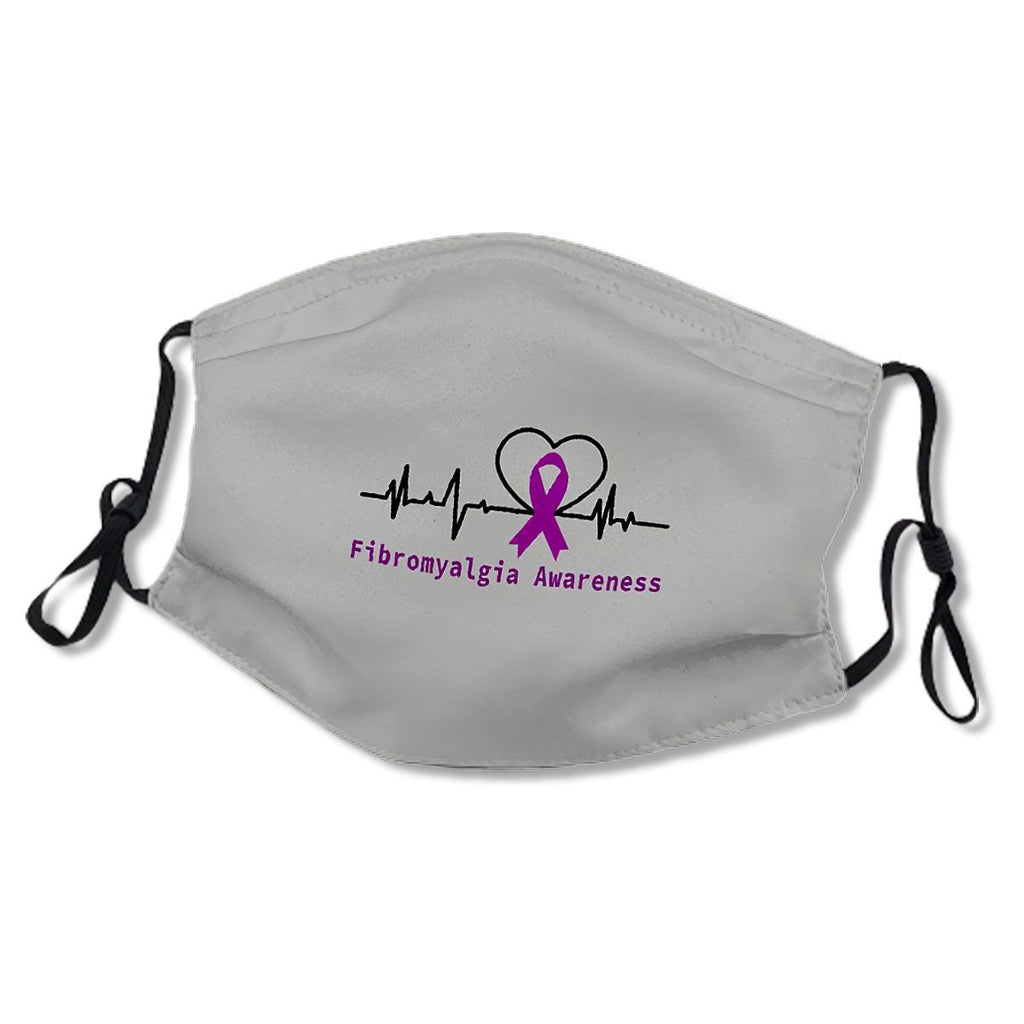 Heartbeat Fibromyalgia Awareness With Purple Ribbon / Fibromyalgia Awareness Gifts No.NIPBYF