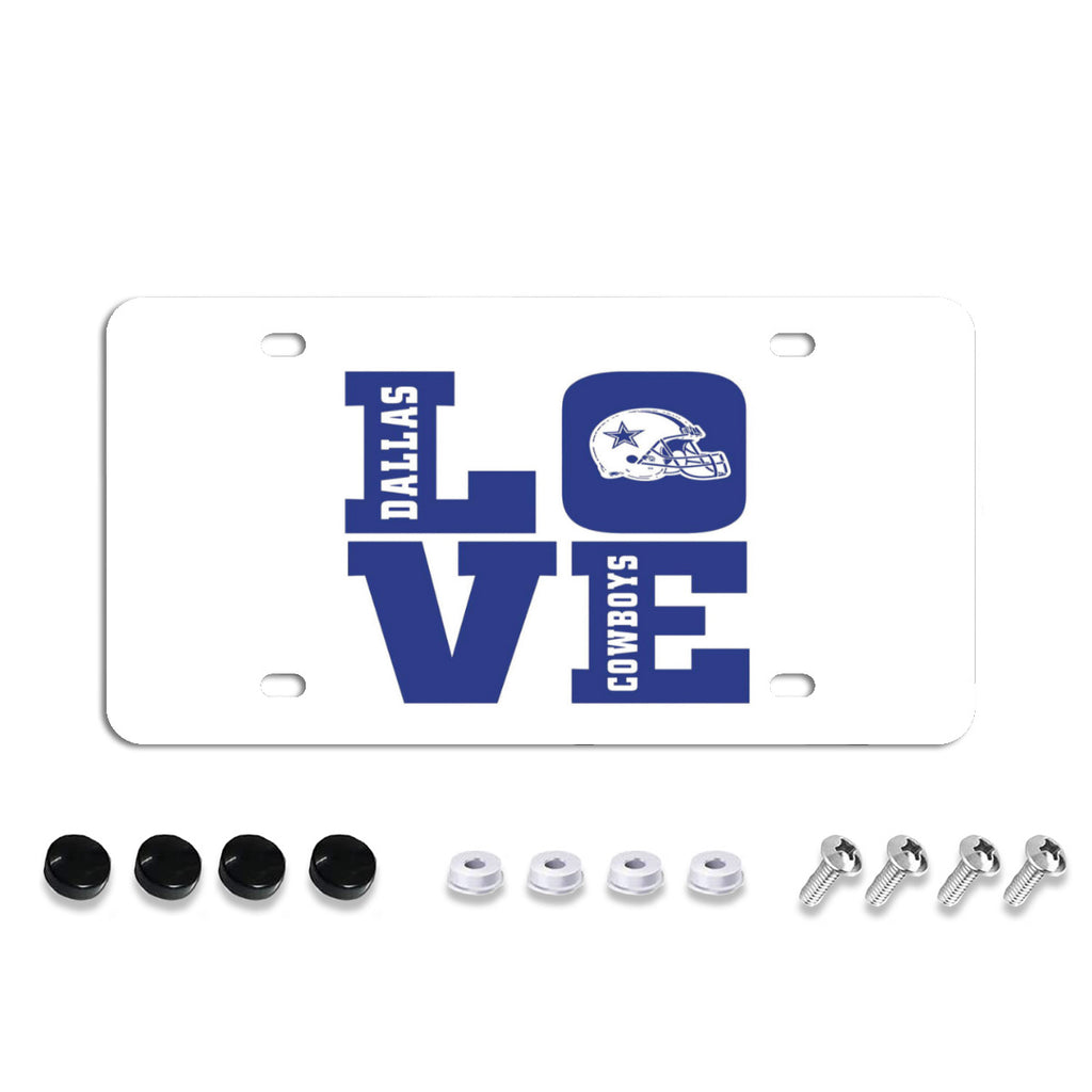 License Plate Covers, Unbreakable Tag Cover to Protect Your Car Front and Rear Plates, Fits All Standard US Plates, Screws Included No.NX7T6H