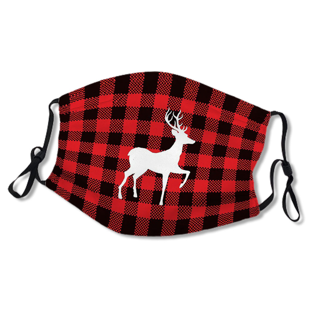 Christmas deer reindeer buffalo plaid No.NZWMY8