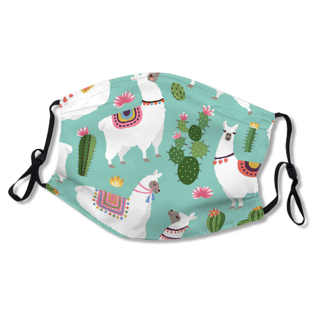 Cute Llamas On Teal Pattern No.O2QSF3