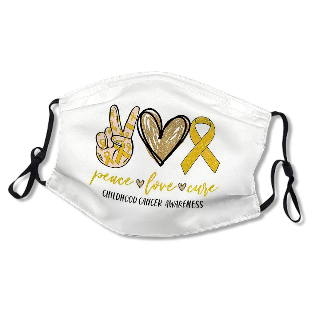 Peace Love cure Childhood Cancer Awareness No.O3O7UX