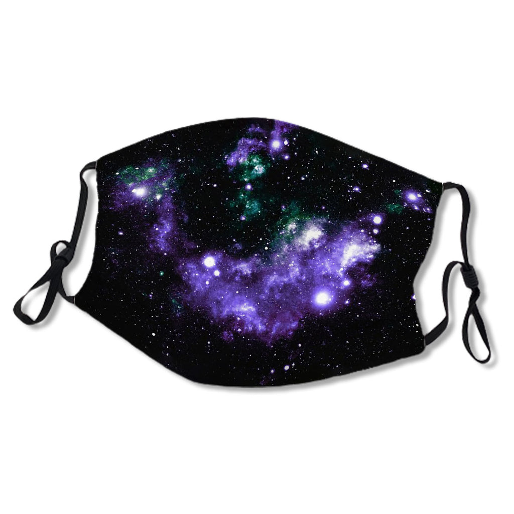 Galaxy Nebula Purple Teal Green  Mask No.O5BTZN