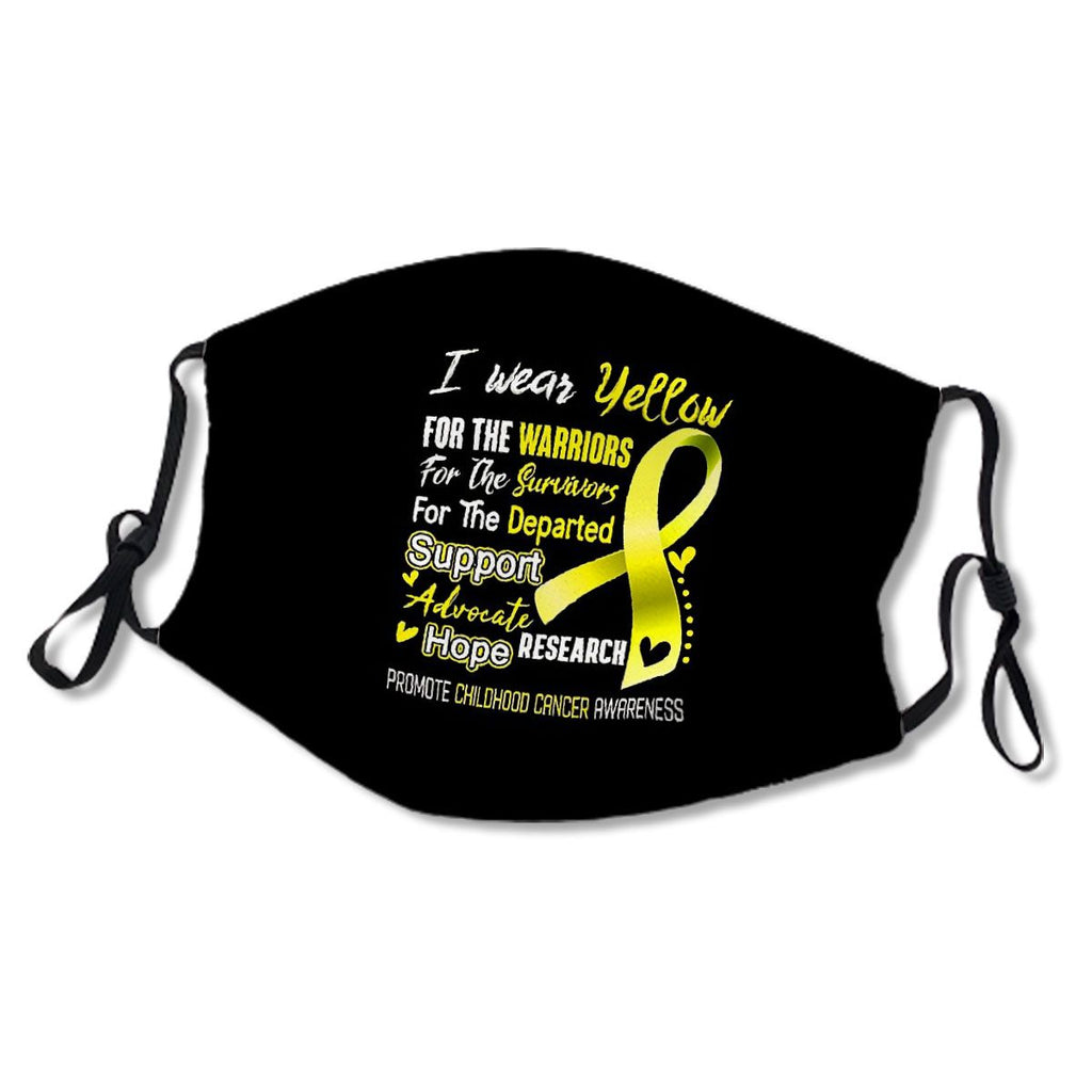 I Wear Yellow For The Warriors Promote Childhood Cancer Awareness No.OKZMNX