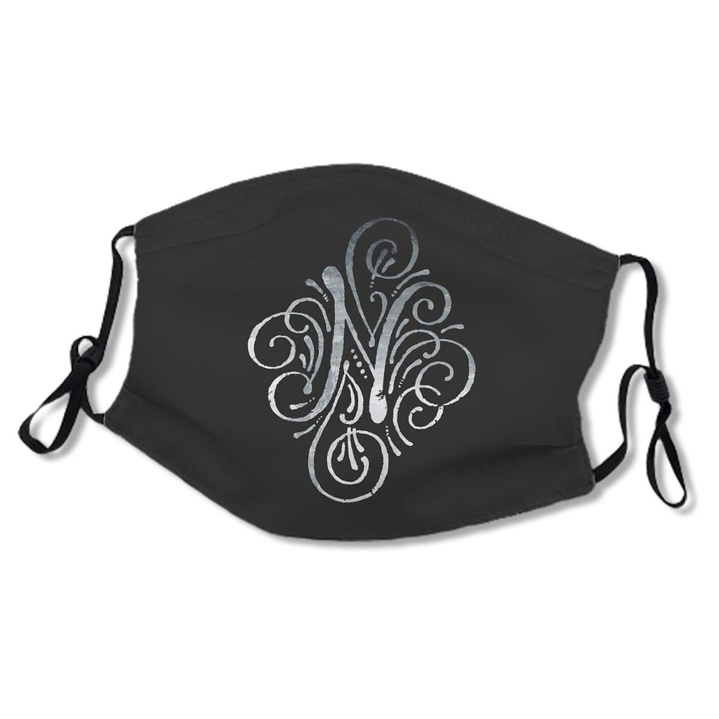 Monogram Silver Calligraphy Letter N Mask No.ON5QED