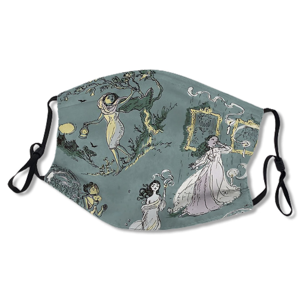 Girls Running From Houses Mask No.OWGQ3T