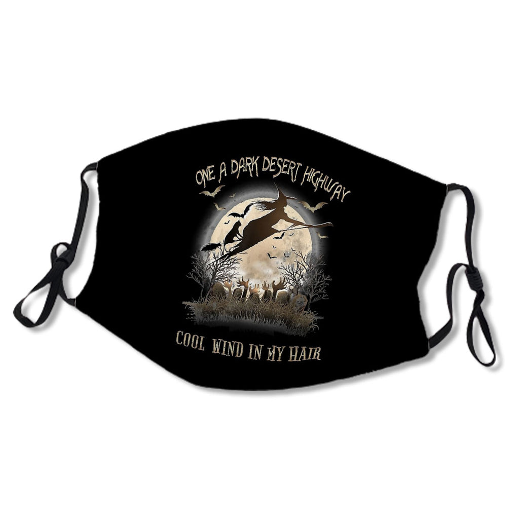 Witch Riding Brooms Dark Desert Highways Halloween Mask No.Oz98Dl