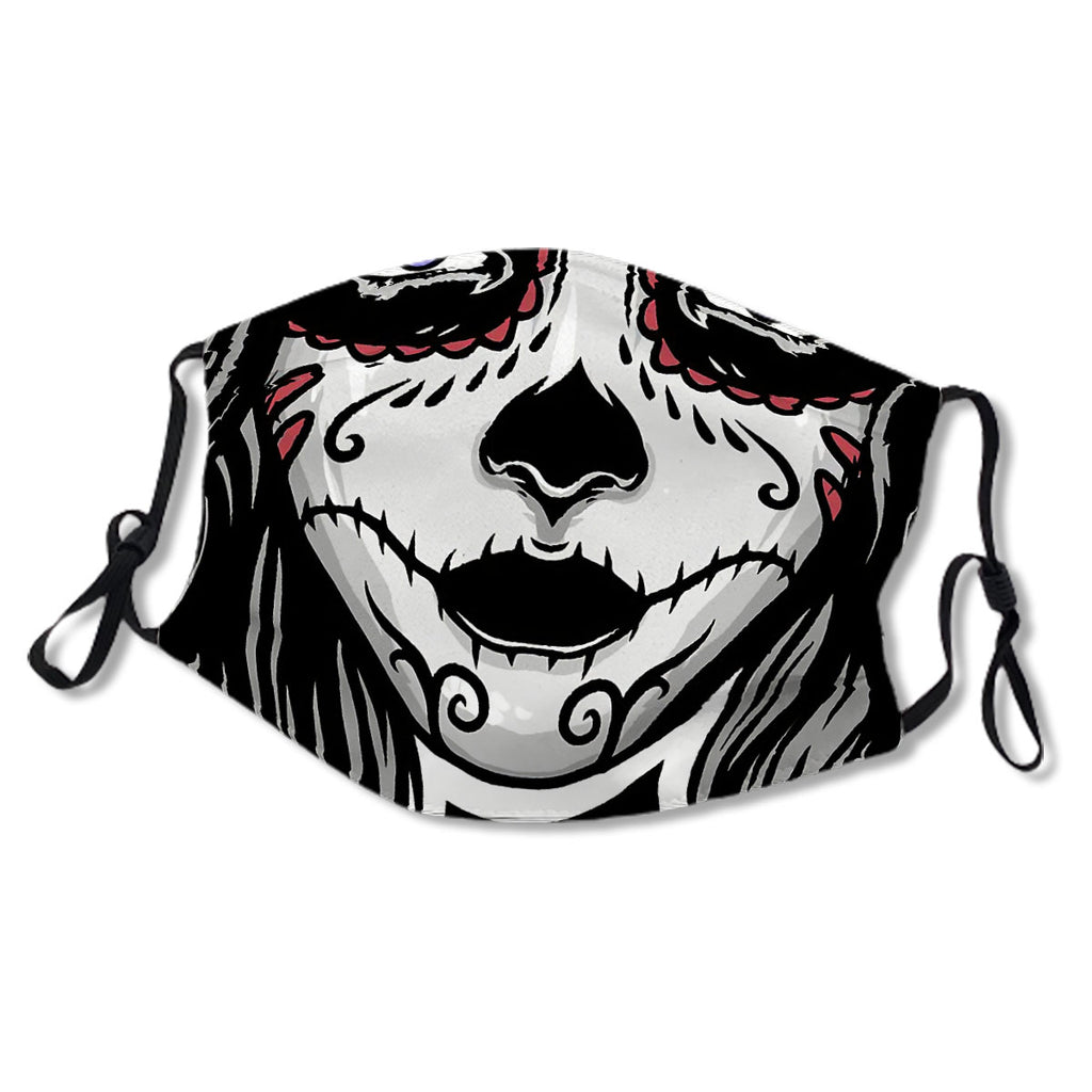 Dia de los Muertos, Skull Face Mask No.P344RB