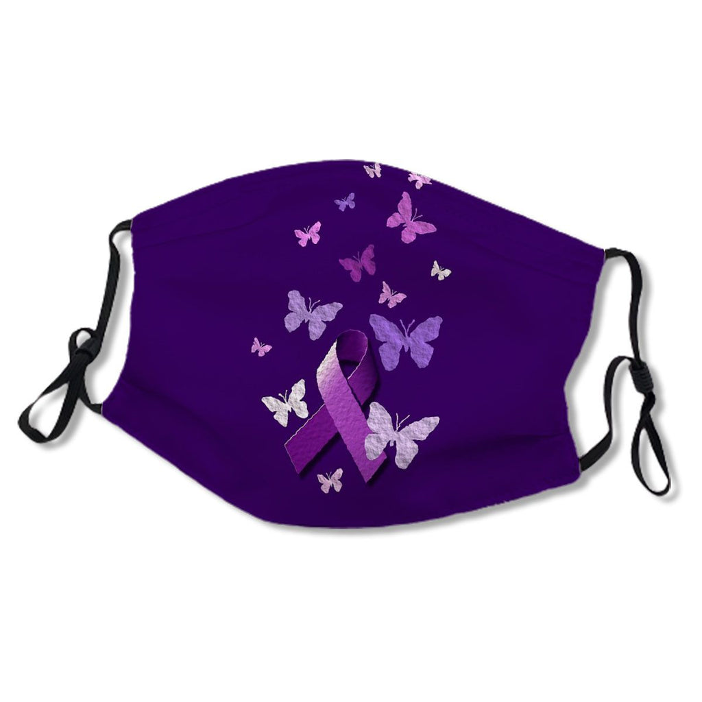 Purple Awareness Ribbon with Butterflies No.P5LZL8