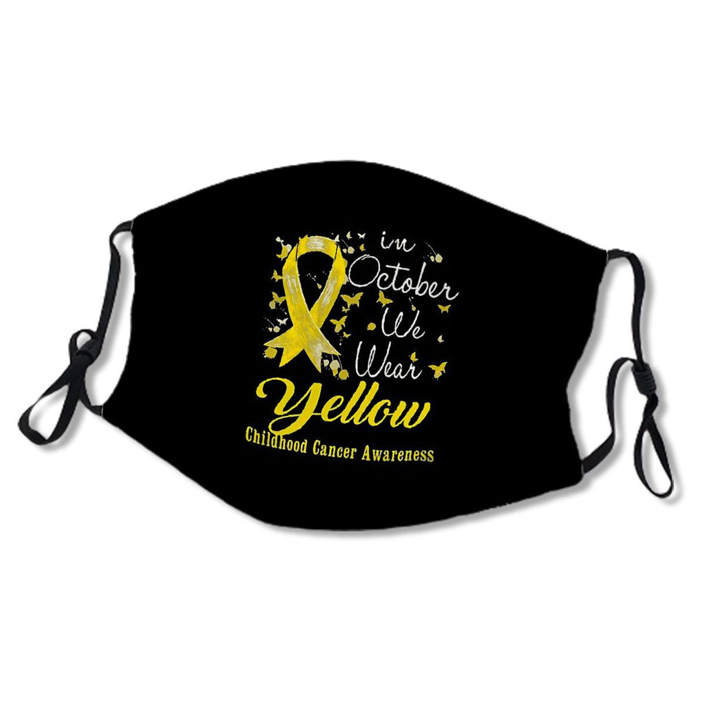 In October We Wear Yellow Ribbon Childhood Cancer Awareness No.PHIA5K