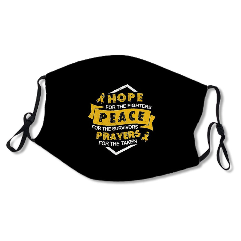 Hope Peace Prayers- Childhood Cancer Awareness Gifts for Women Childhood Cancer Support Ribbon No.PIWVIC