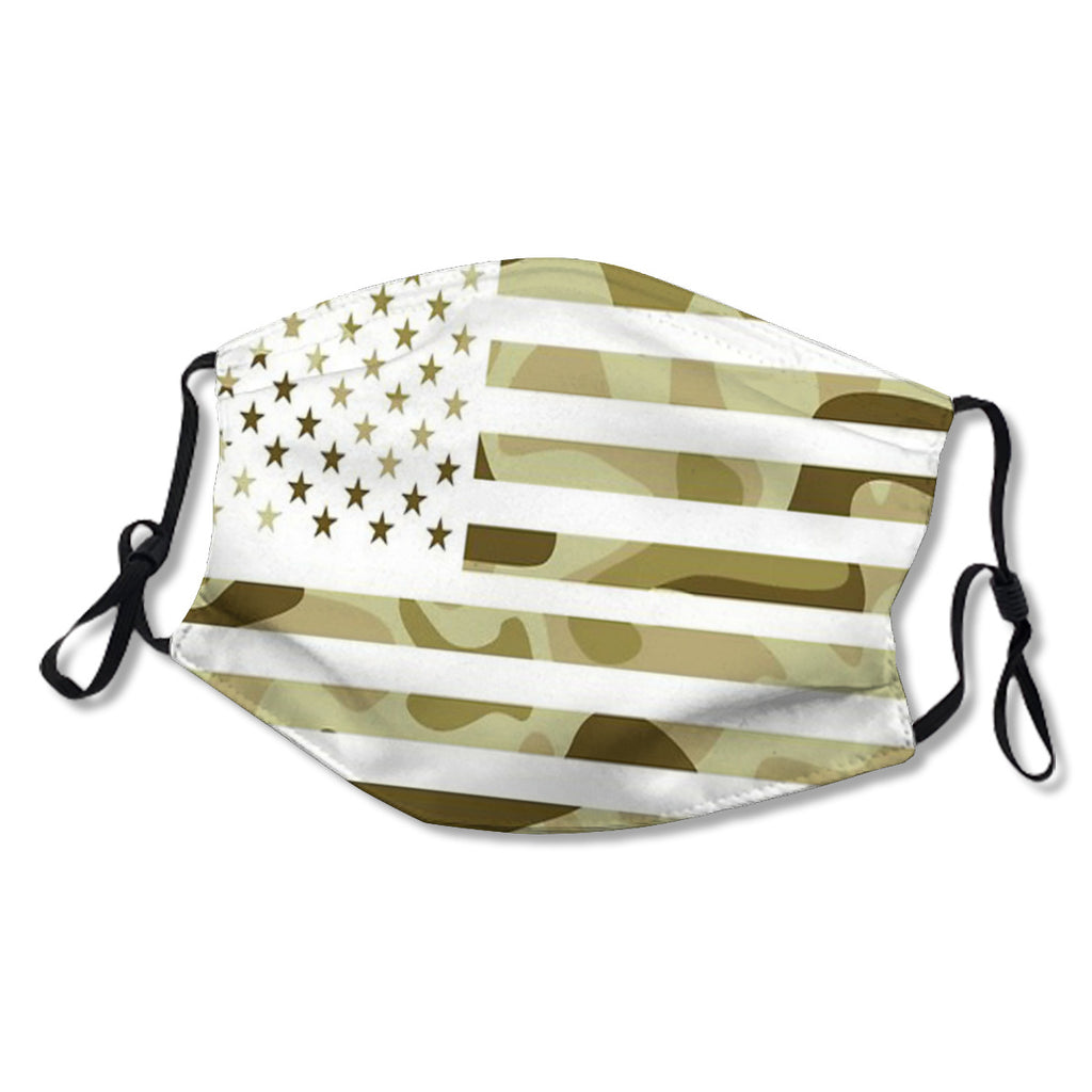 Adjustable ear straps, washable, internal nose clip, American flag mask No.PN8PDP