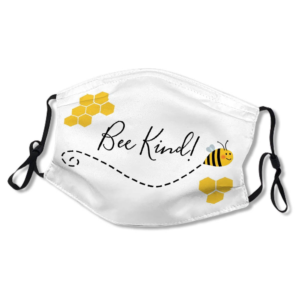 Cute Bumblebee and Honeycomb Bee Kind White No. PNUT3D