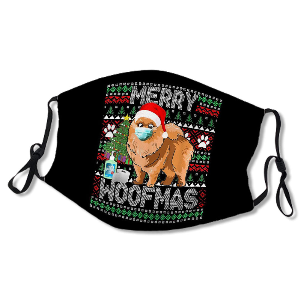 Merry Woofmas - Pomeranian Dog Wearing - Christmas 2020 No.PWCRWM
