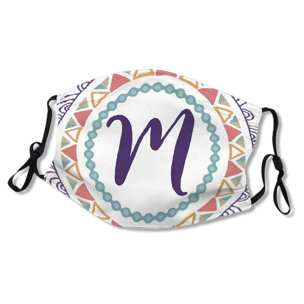 Monogram Letter M Bohemian Design Mask No.PX4GF8